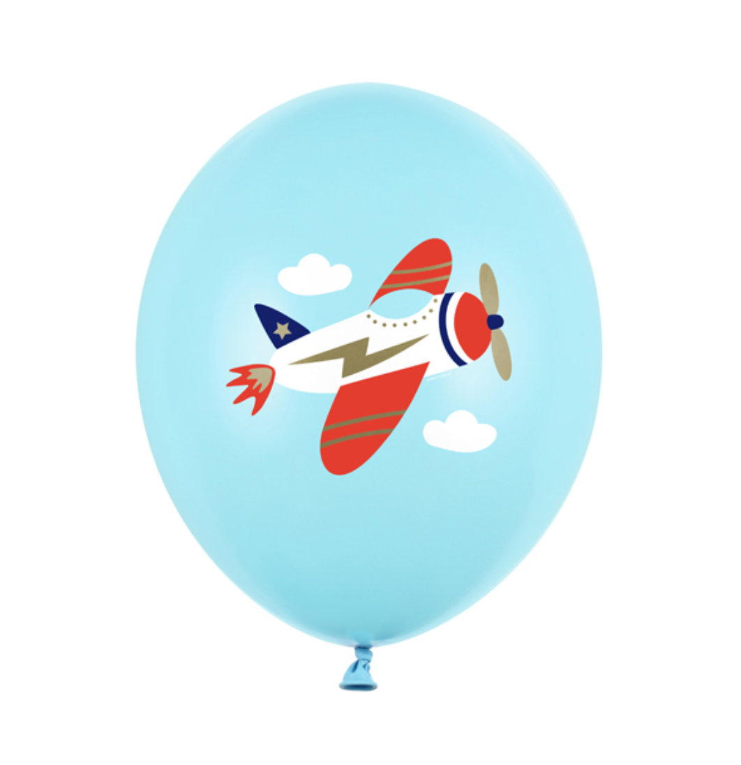 5 Palloncini GRANDE 30cm - stampa aeroplanino – Funny Bunny
