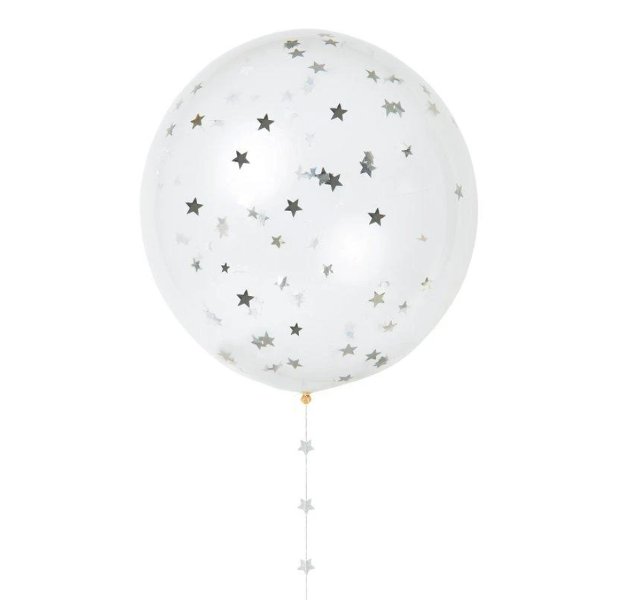 8 confetti balloons - argento – Funny Bunny