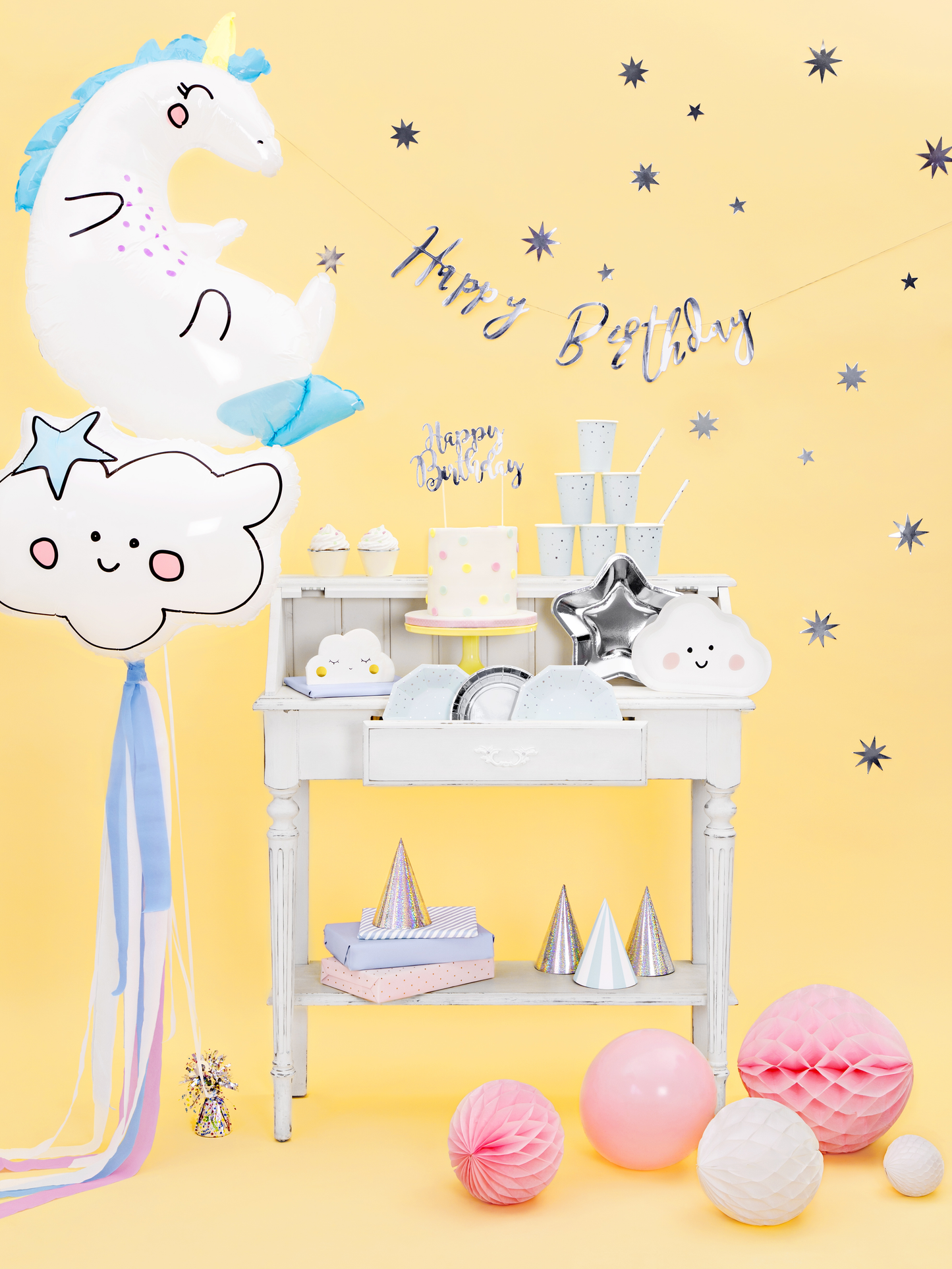 Palloncino Mylar - Unicorno baby azzurro