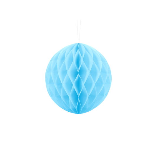 sfera decorativa in carta 20 cm - azzurro