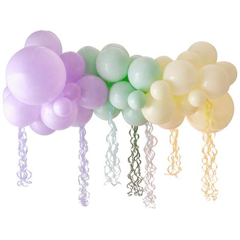 Arco di Palloncini - Mix Pastello con Tassels