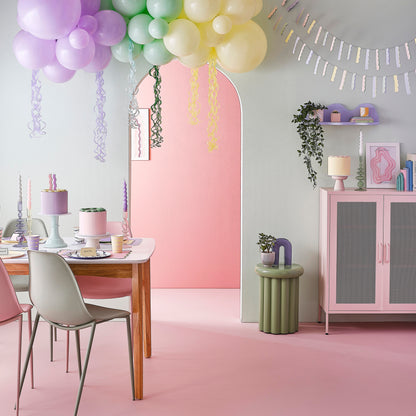 Arco di Palloncini - Mix Pastello con Tassels