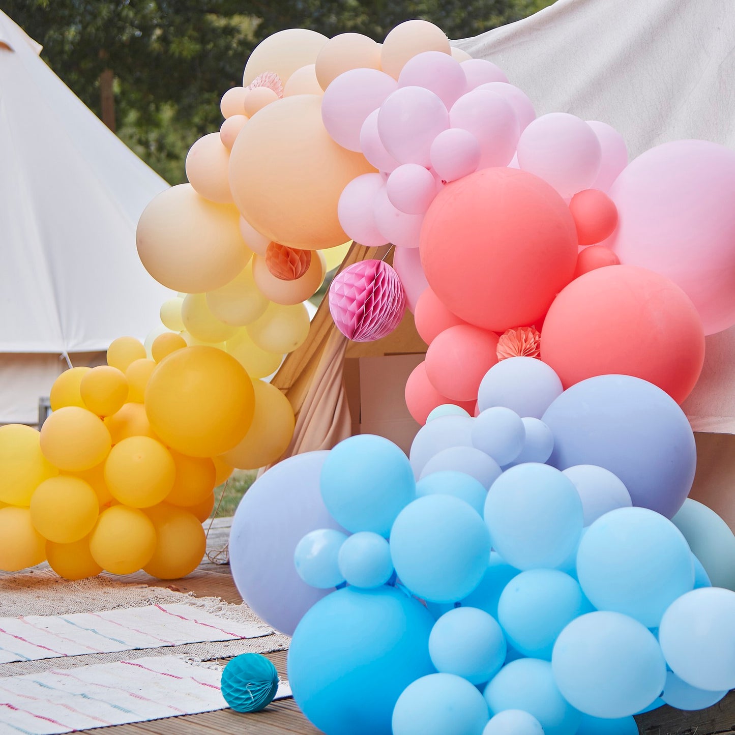 arco di palloncini - XL arcobaleno