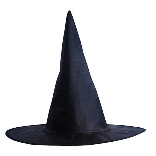 Cappello da strega nero tinta unita