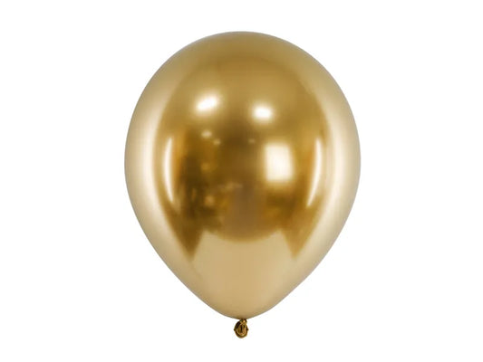 5 Palloncini GRANDE 30cm - oro metallizzato glossy
