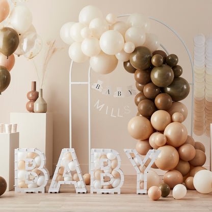 11 palloncini - baby shower natural