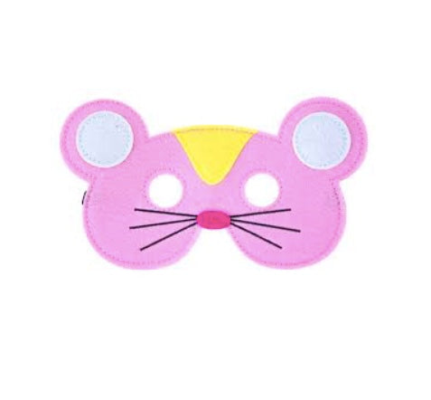 maschera in feltro - topolino rosa